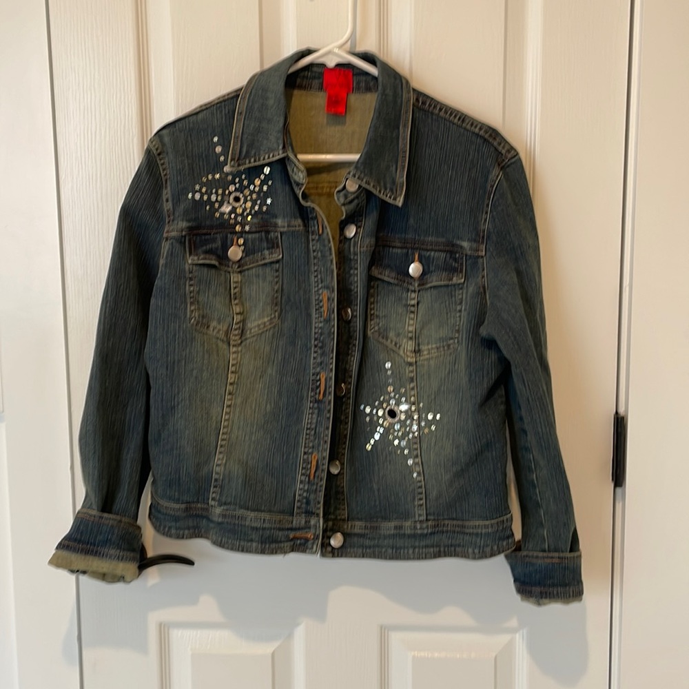 Embellished denim jacket